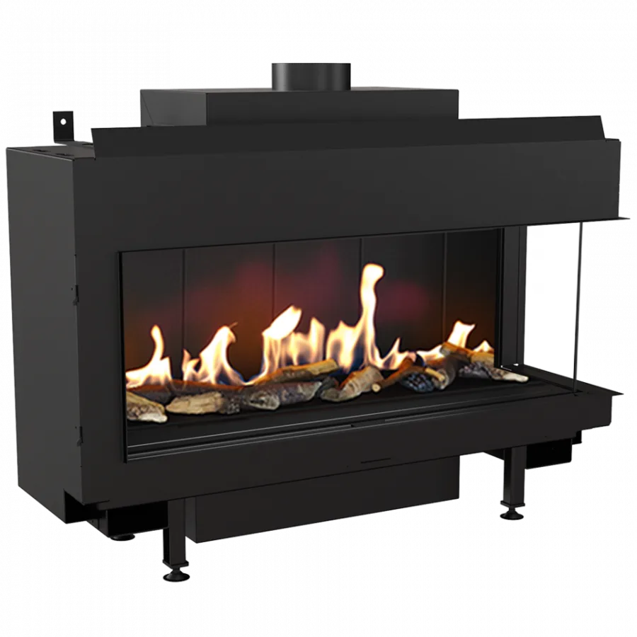 Plynová krbová vložka LEO 100 pravé presklenie