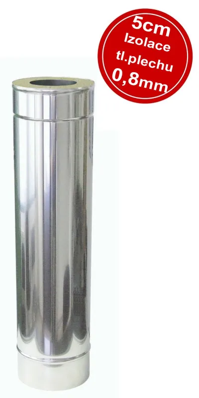 IZOL nerezová rúra 110/1,0m/0,8 – rad IZOL, Ø 110 mm, hrúbka 0,8 mm