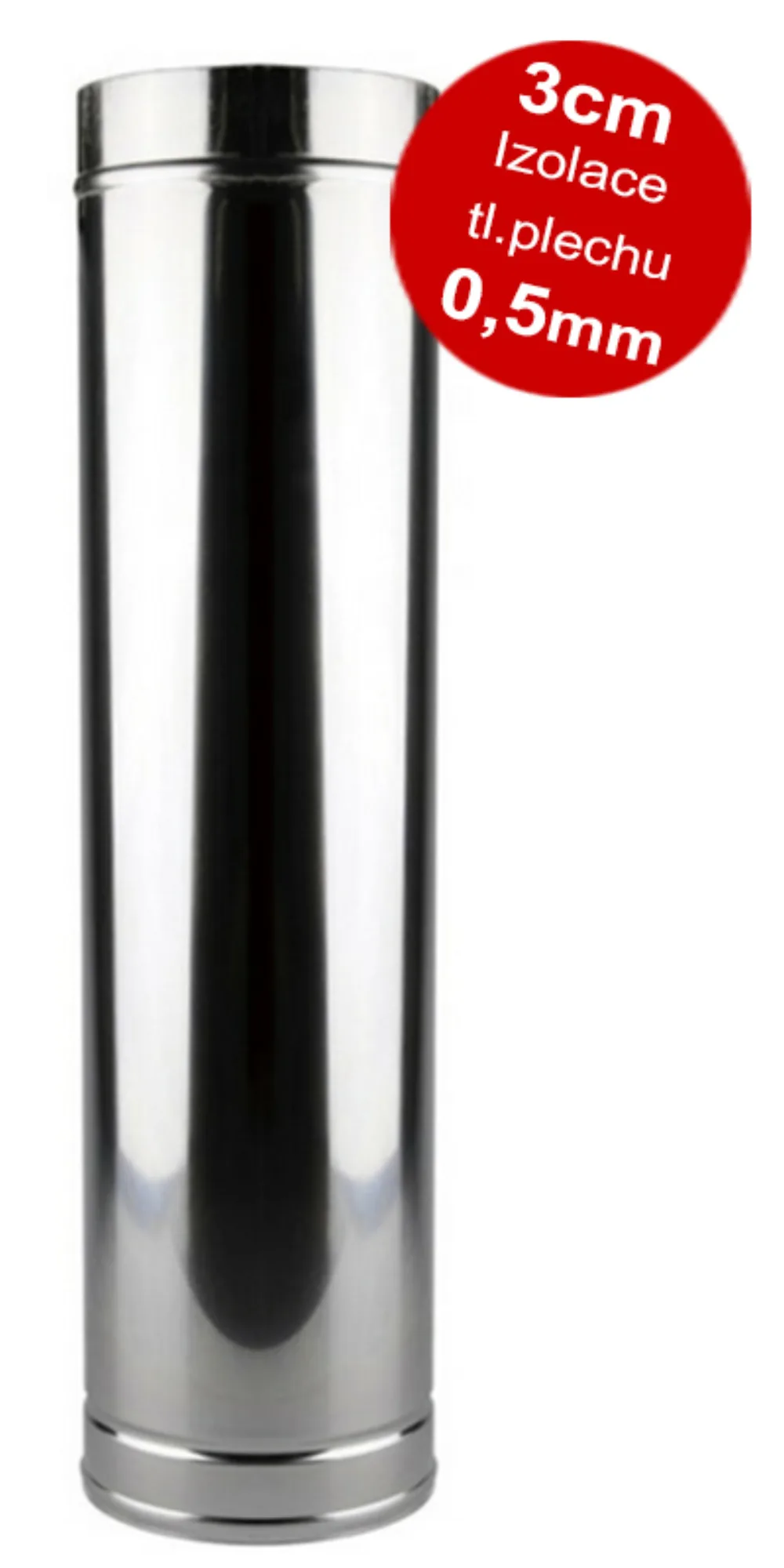 SLIM nerezová rúra 250/1,0m – rad SLIM, Ø 250 mm, hrúbka 0,6 mm
