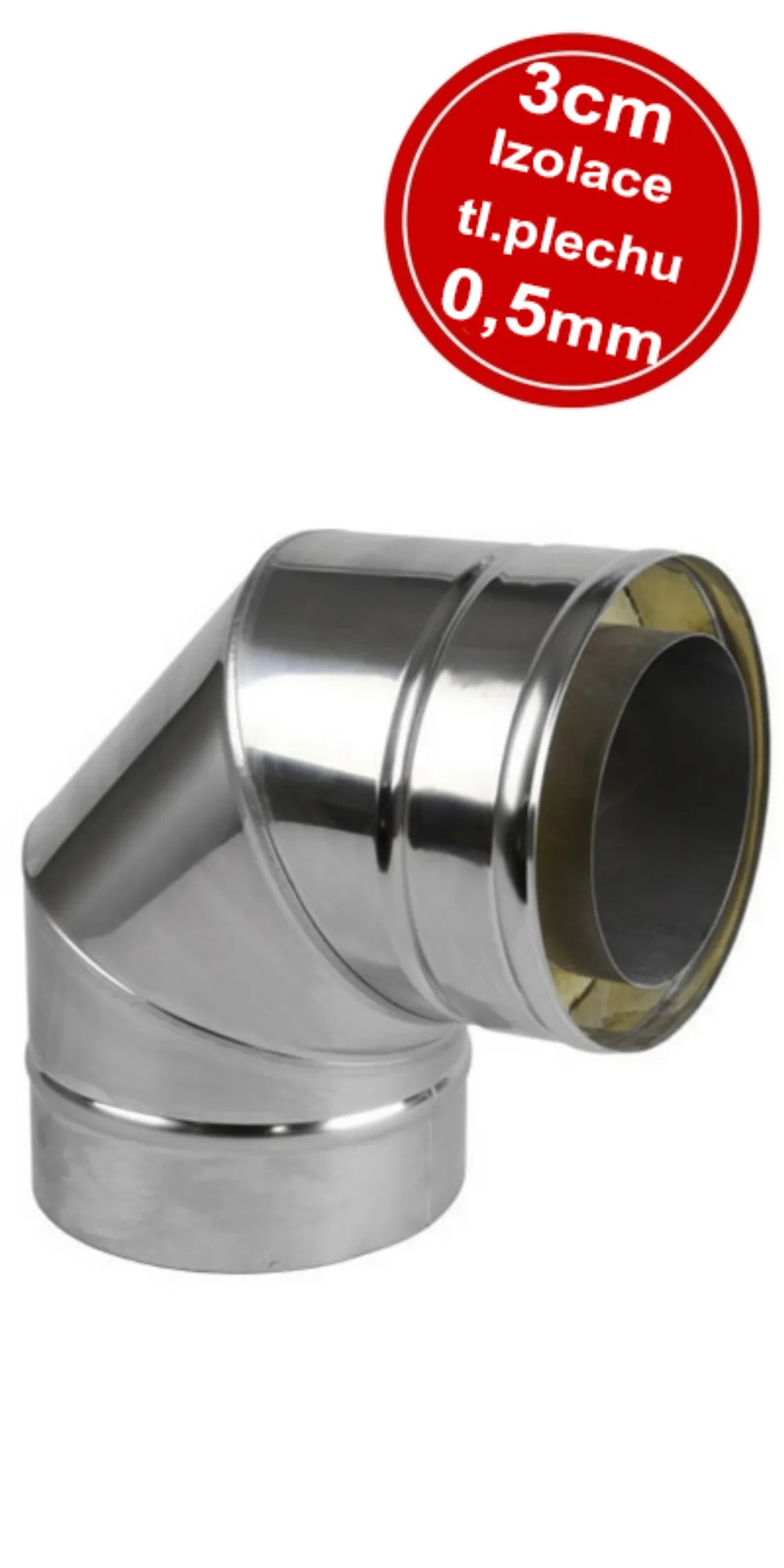 SLIM nerezové koleno 250 87° – rad SLIM, Ø 250 mm, hrúbka 0,6 mm
