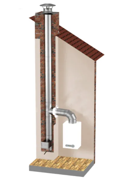 Jednovrstvový nerezový komín 10m/0,6/100 – rad Jednovrstvové, Ø 100 mm, hrúbka 0,6 mm